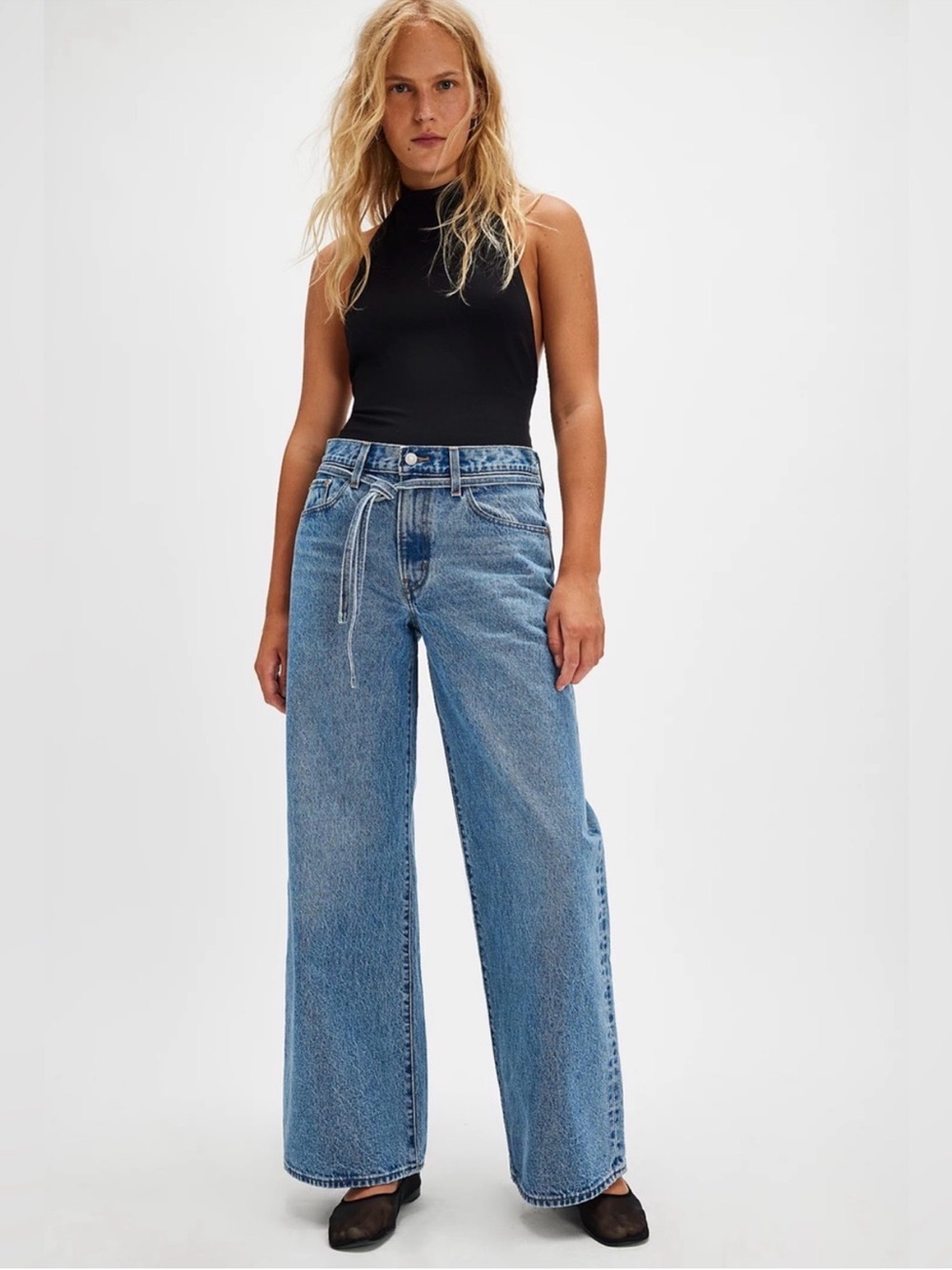 Levi’s XL straight jeans with tie waist